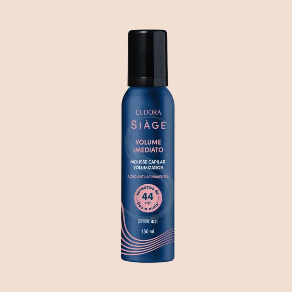Mousse Volumizador Volume Imediato, Eudora Siàge (R$ 43,30) — Foto: Divulgação