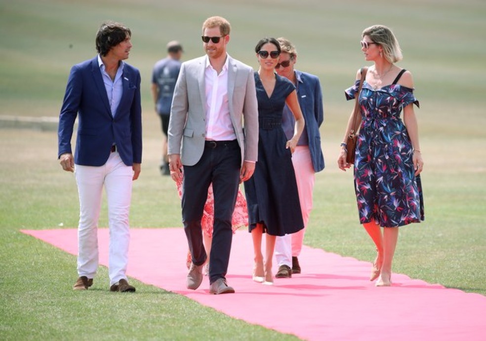 Nacho Figuares, Delfina Figueras, Meghan Markle e príncipe Harry (Foto: Getty Images) — Foto: Glamour
