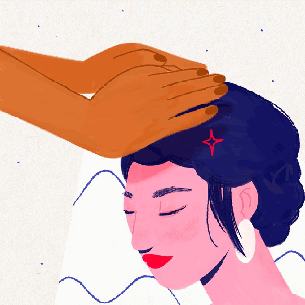 A deeksha é a transmissão de uma sabedoria divina via doação de energias (Arte: Marcella Tamayo) — Foto: Glamour