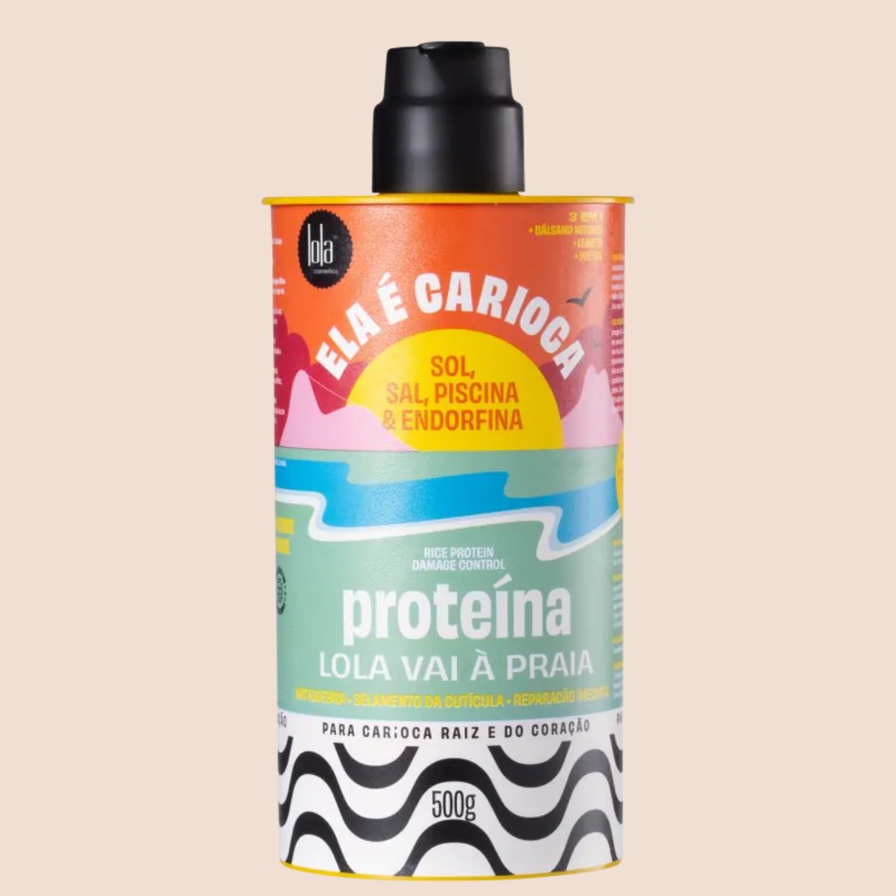 Proteína Capilar Ela é Carioca Sol, Sal, Piscina & Endorfina, Lola Cosmetics (R$ 63,90) — Foto: Divulgação