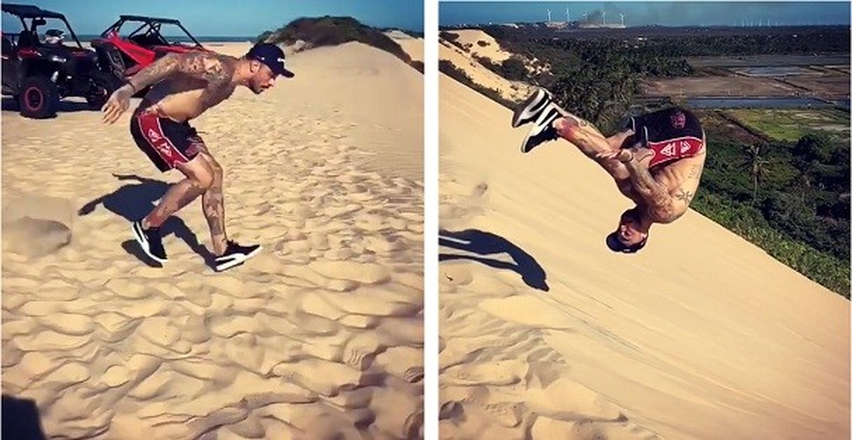 Felipe Titto curte o Ceará e brinca ao fazer salto em distância com ...