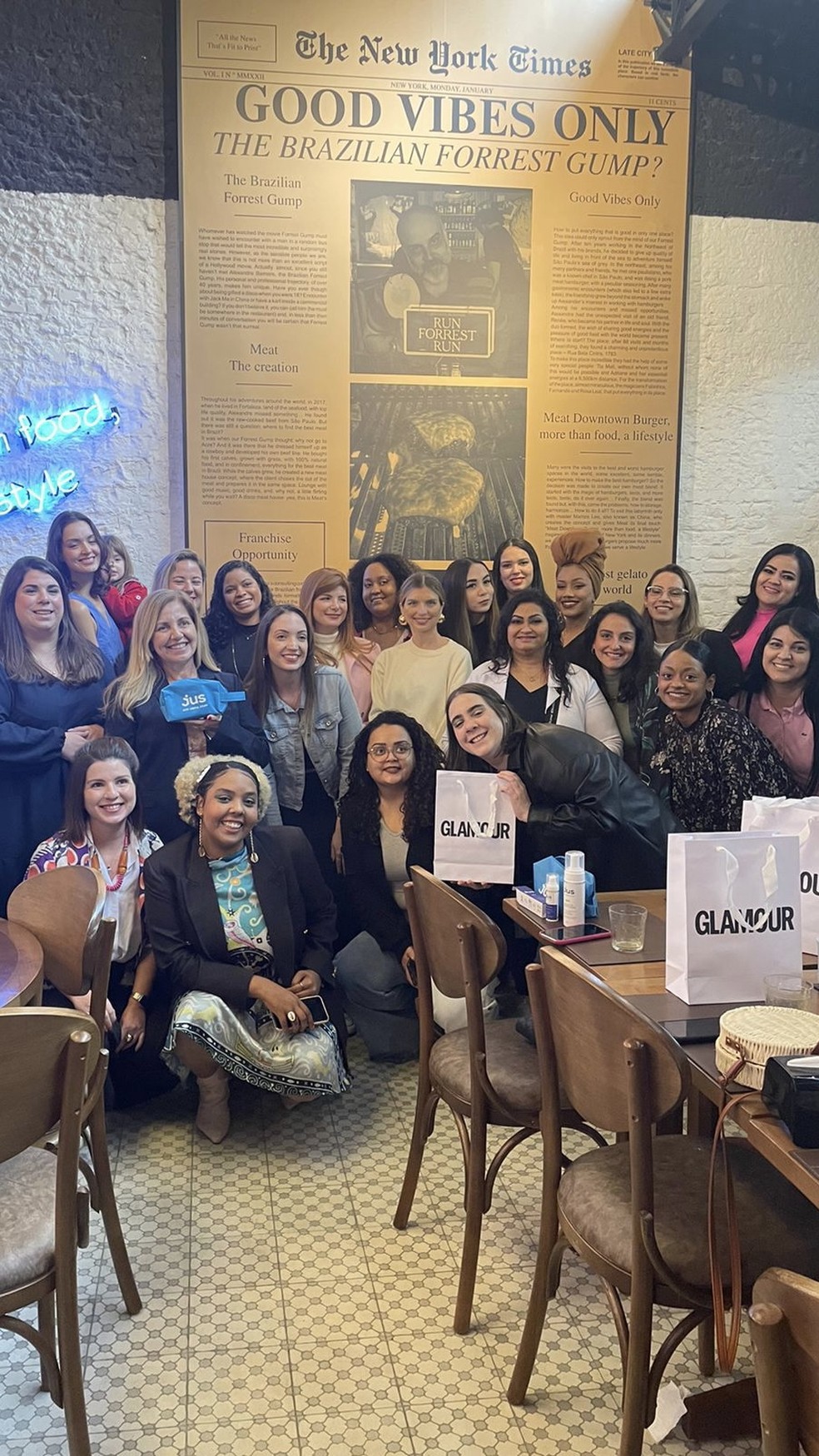 O time completo curtindo o evento especial do Glamour Beauty Club — Foto: Glamour