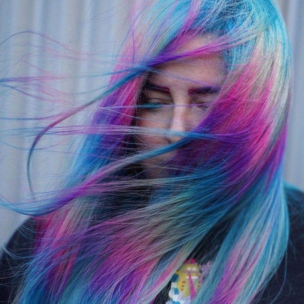 Cabelo inspirado na aurora boreal viraliza (Foto: Reprodução / Pinterest) — Foto: Glamour