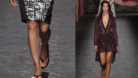 Chanel troca salto por chinelos flip-flops em desfile na Semana de Moda de Paris