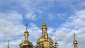 Os domos dourados das igrejas ortodoxas na Ucrânia — Foto: Arquivo Pessoal