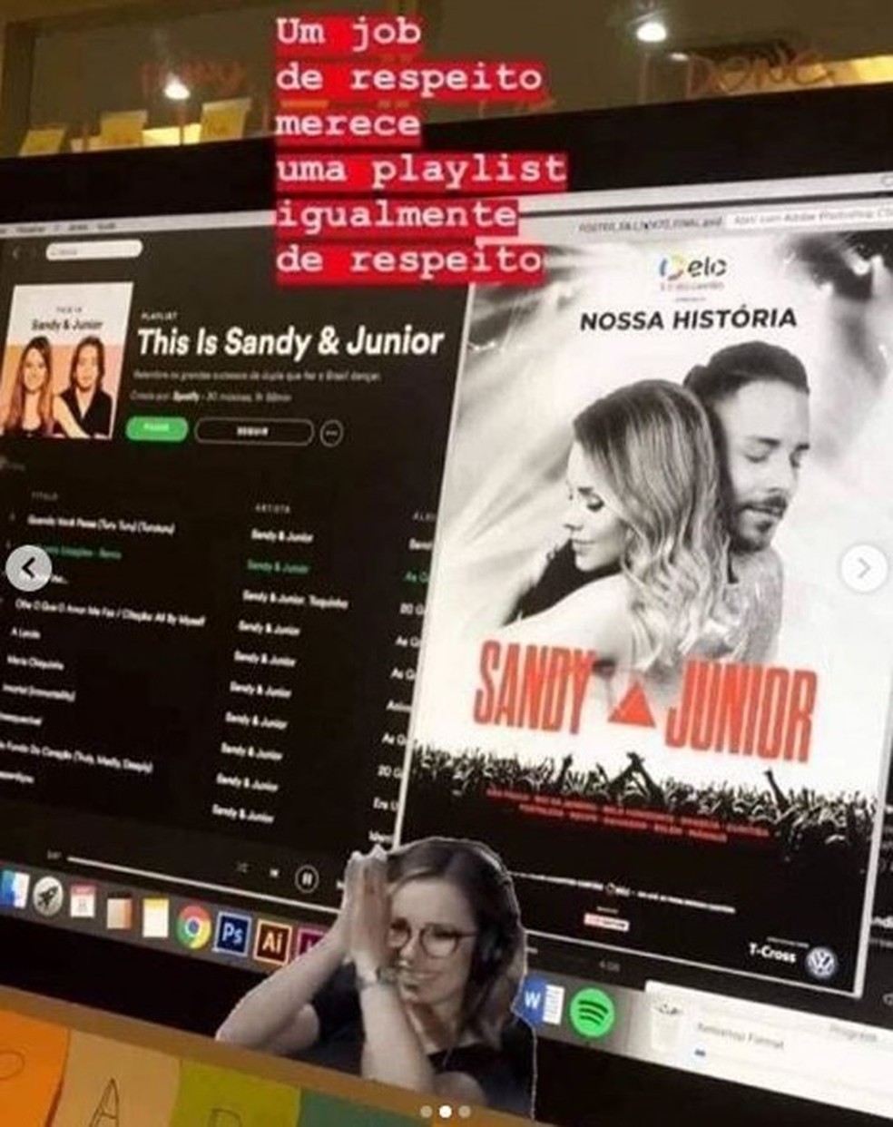 Pôster Sandy e Júnior (Foto: Reprodução/Instagram) — Foto: Glamour