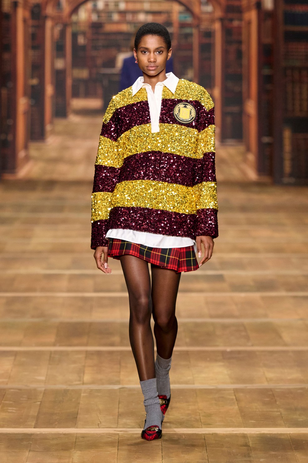 Estilo preppy desfilado por Elisabetta Franchi — Foto: Spotlight Launchmetrics