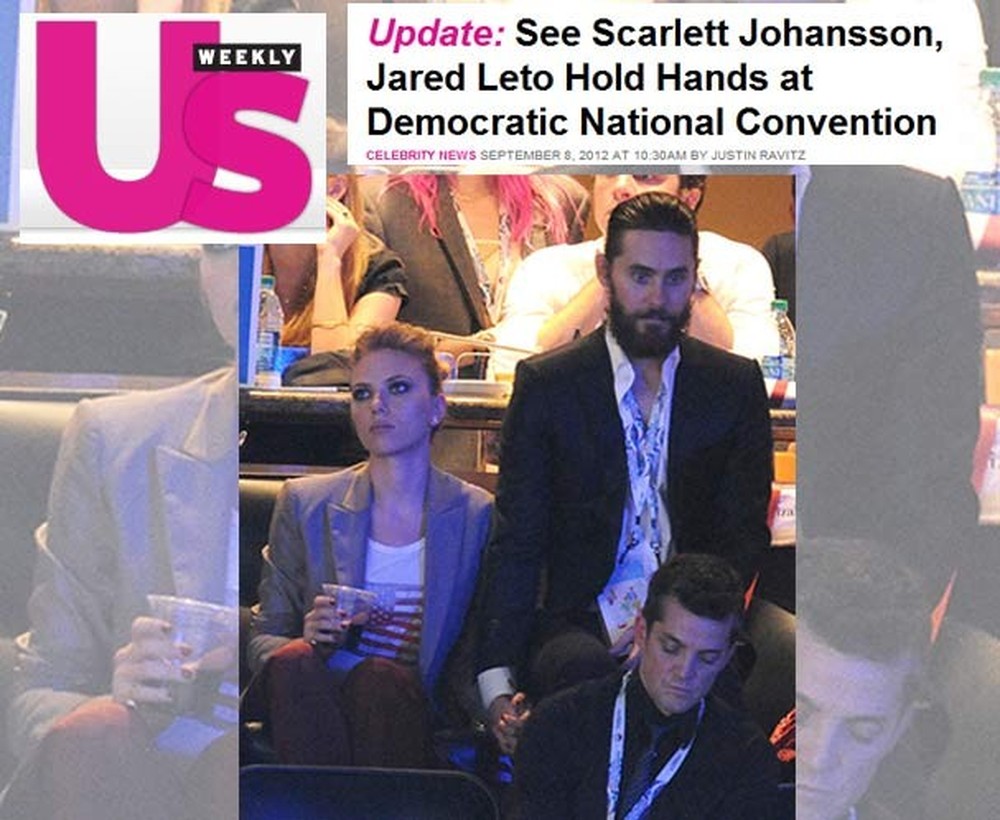 Enquanto Ryan Reynolds se casa, Scarlett Johansson reata com Jared Leto