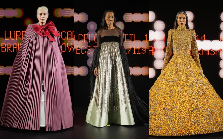 Alta-costura: Valentino questiona etarismo na moda com modelos maduras em desfile