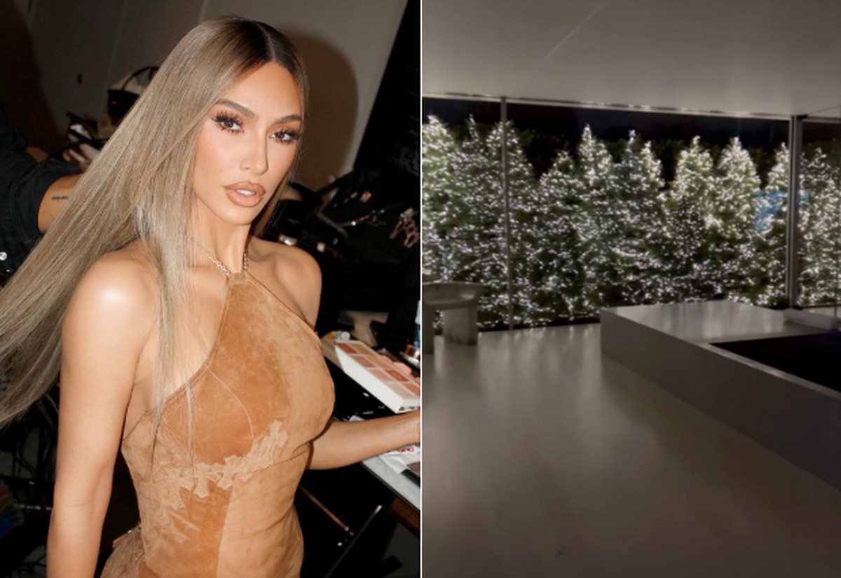 Kim Kardashian mostra banheiro com decoração de Natal luxuosa 'Meu