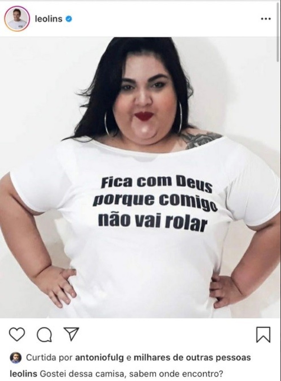 Jovem sofre ataques gordofóbicos após Léo Lins usar sua imagem para fazer  piada
