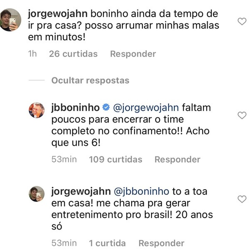 Boninho responde internautas (Foto: Reprodução/Instagram) — Foto: Glamour