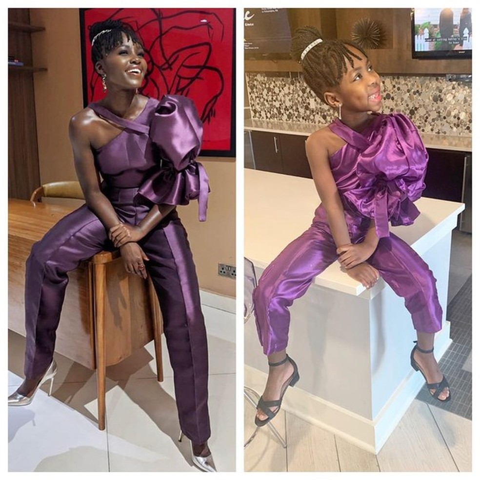 Estilista recria encontro de Lupita e Chimamanda (Foto: Reprodução/Instagram ) — Foto: Glamour