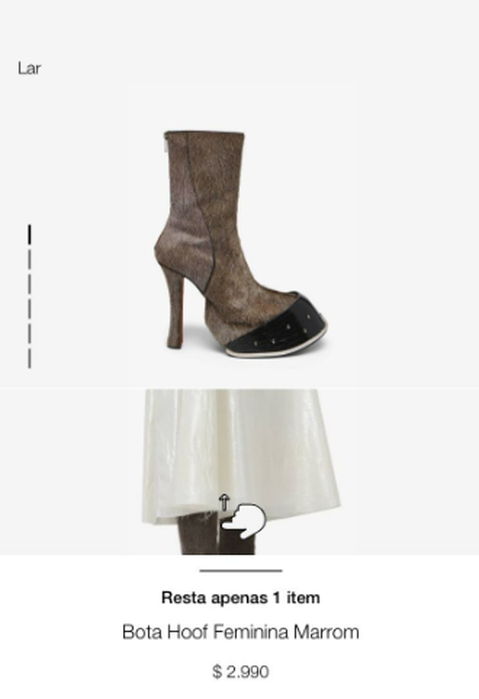 Gkay aposta em 'bota de cavalo' de mais de R$16 mil para desfile em SP — Foto: Reprodução/ McQueen