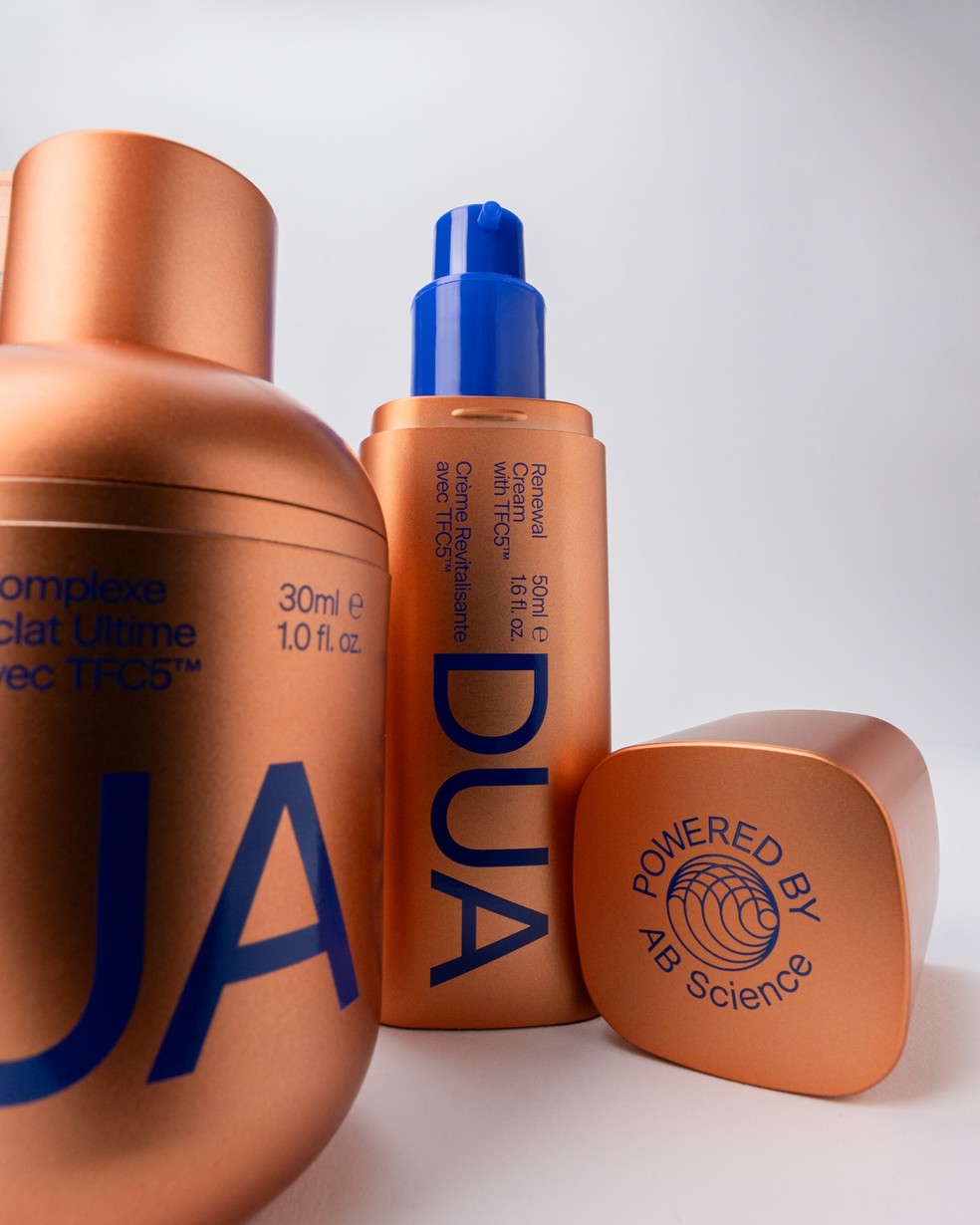DUA™ by Augustinus Bader Science é a nova linha de skincare de Dua Lipa — Foto: Augustinus Bader
