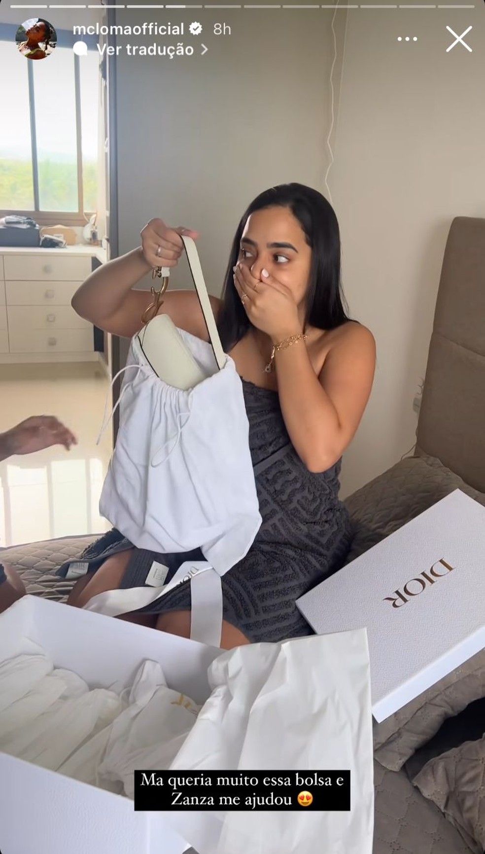 MC Loma presenteia Mariely com bolsa de R$19 mil — Foto: Reprodução/Instagram