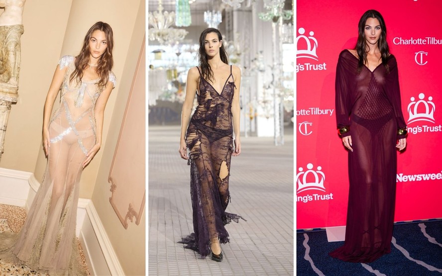 Além de sintonia fashion com Bundchen, Vittoria Ceretti é fã de transparência