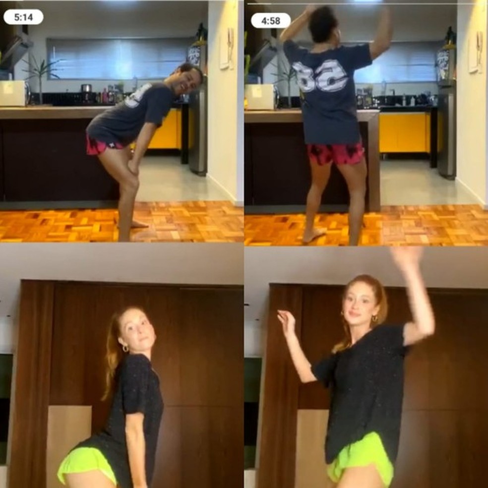 Marina Ruy Barbosa dança muito em live com Justin Neto