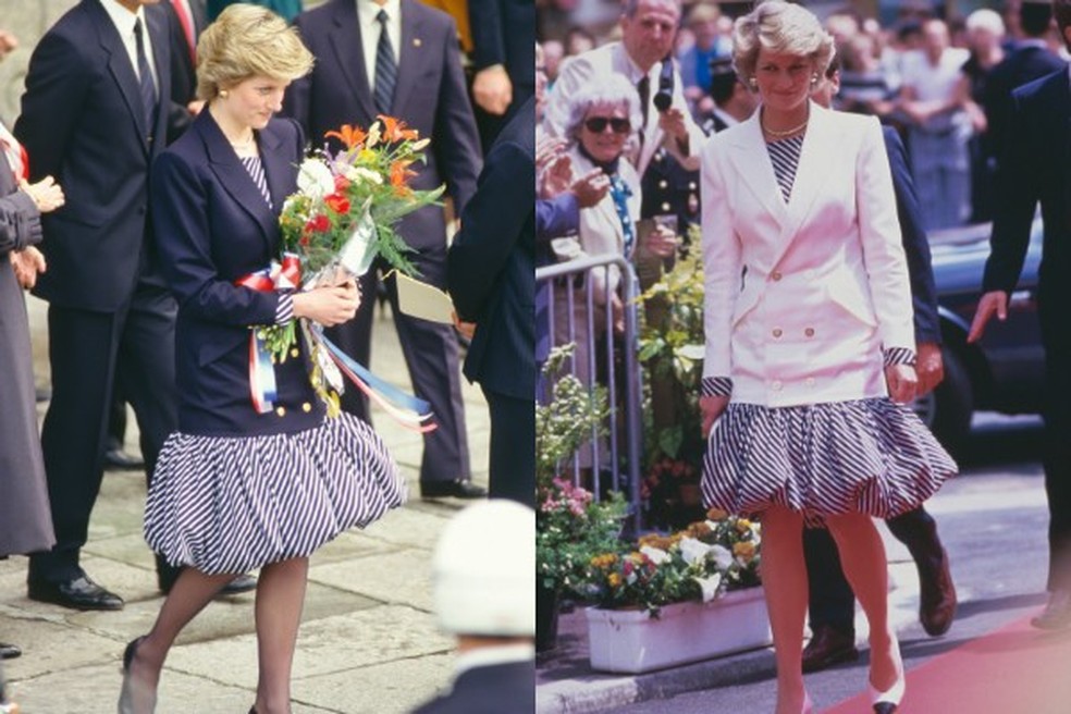 Princesa Diana era mestre em reutilizar as suas roupas (Foto: Getty Images) — Foto: Glamour