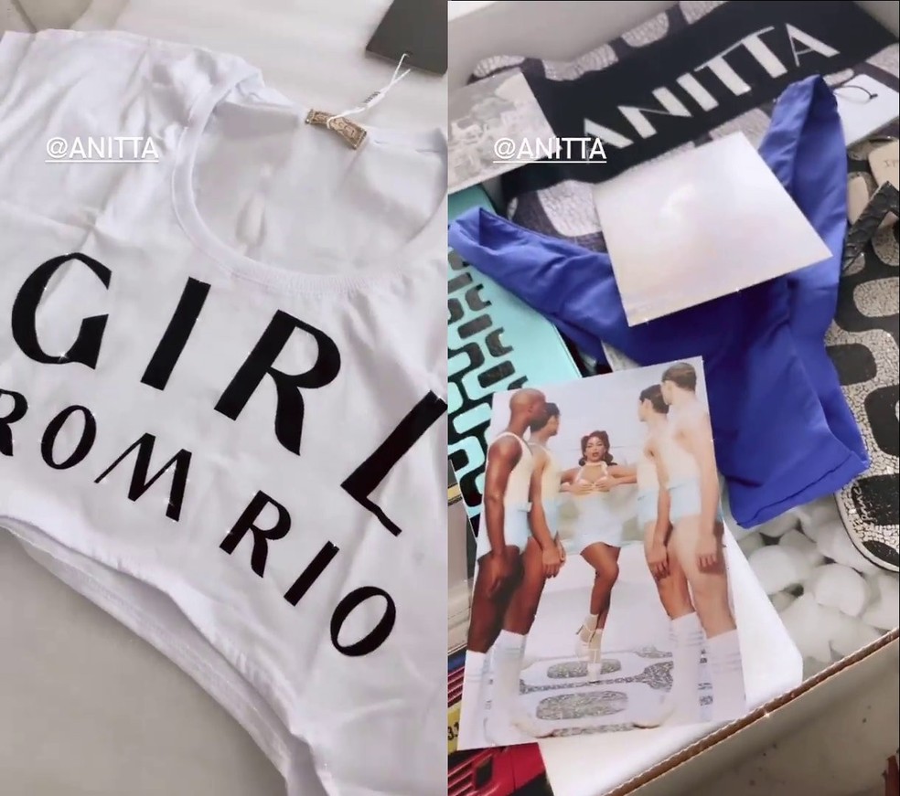 Kit "Girl From Rio" com camiseta, calcinh de biquíni, toalha e sandálias (Foto: Reprodução/Instagram) — Foto: Glamour