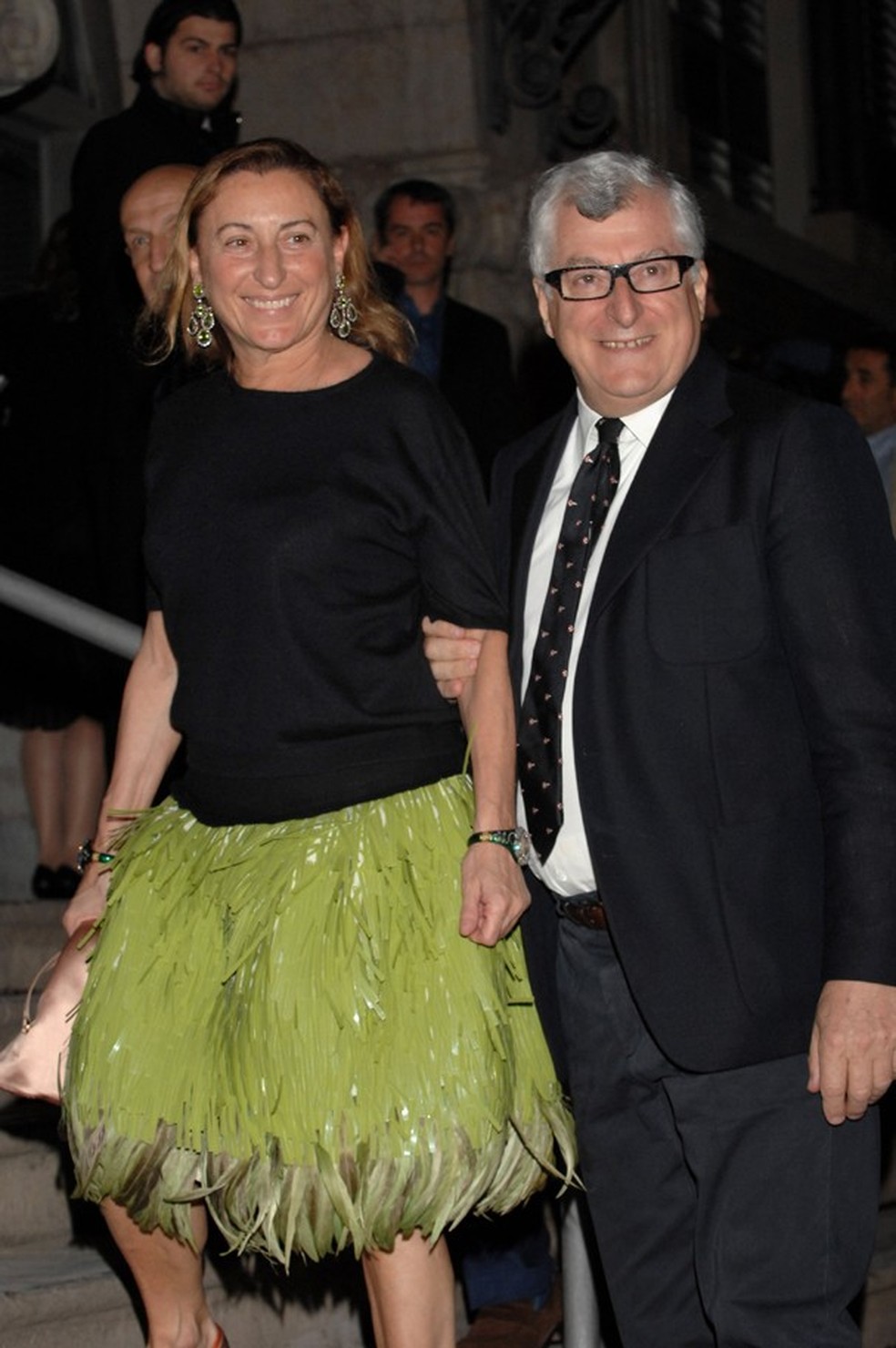 Miuccia Prada e o marido, Patrício Bertelli (Foto: Getty Images) — Foto: Glamour