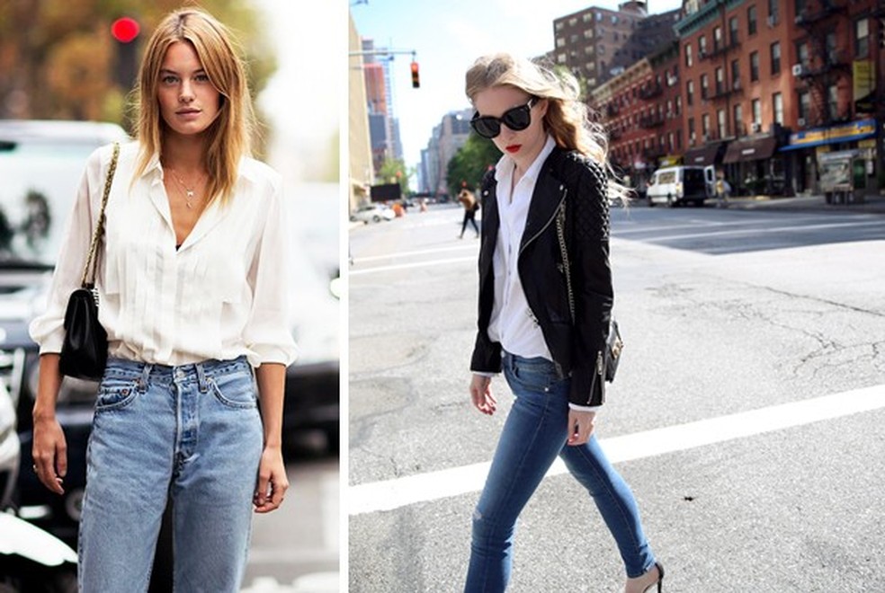 jeans + camisa branca = sucesso absoluto(Foto: Getty Images / Reprodução Lee Oliveira) — Foto: Glamour