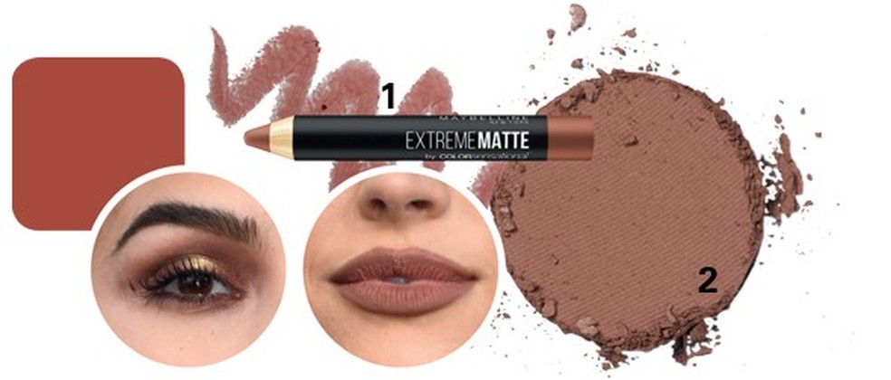 1. Extreme Matte cor Não Duvida!, R$ 20, Maybelline; 2. Beached Bronzer, R$ 139, Urban Decay (Fotos: Condé Nast Archive, Getty Images e Divulgação) — Foto: Glamour