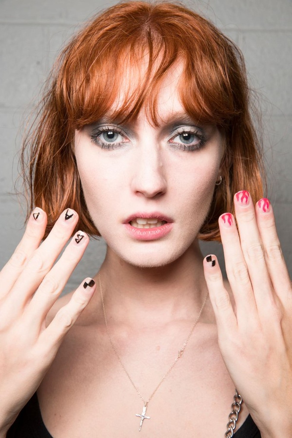 Nail Art no desfile de Nicole Miller (Foto: Imaxtree) — Foto: Glamour