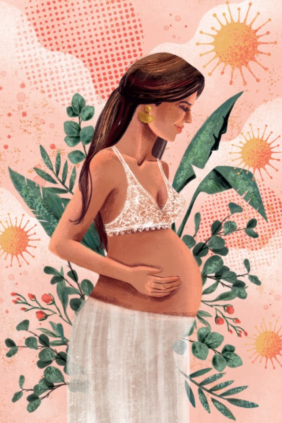 “A rede de apoio materno se dá por meio da tecnologia, que embora tão útil, é tão fria” (Foto: Ilustrações Camila Gray) — Foto: Glamour
