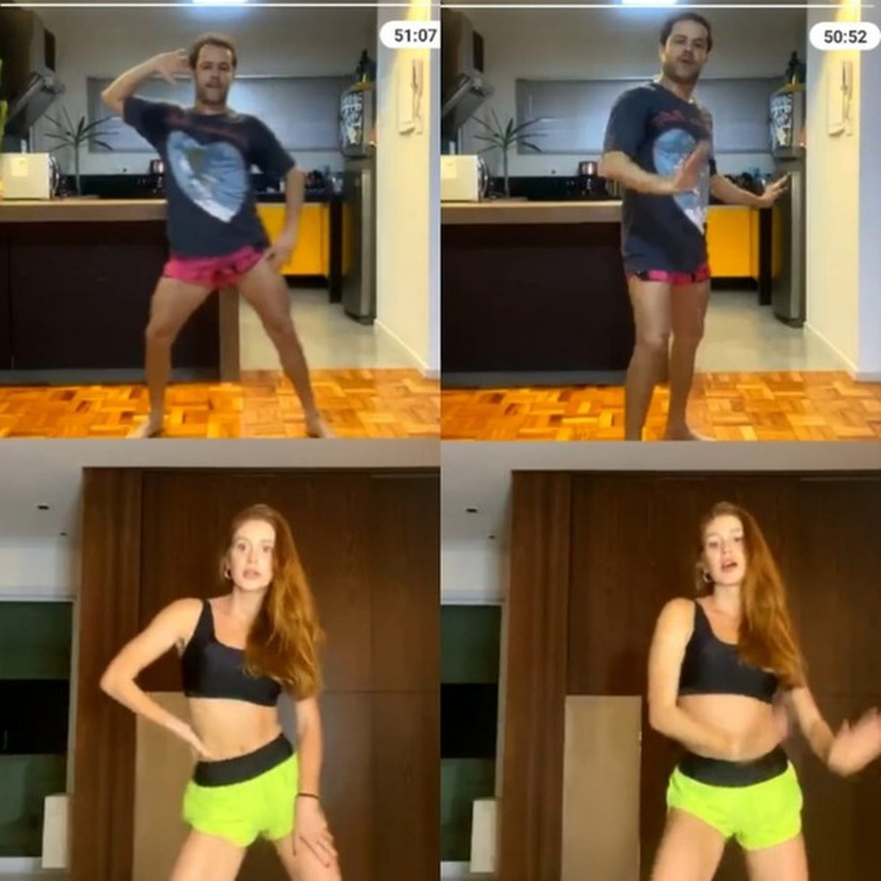 Marina Ruy Barbosa dança muito em live com Justin Neto