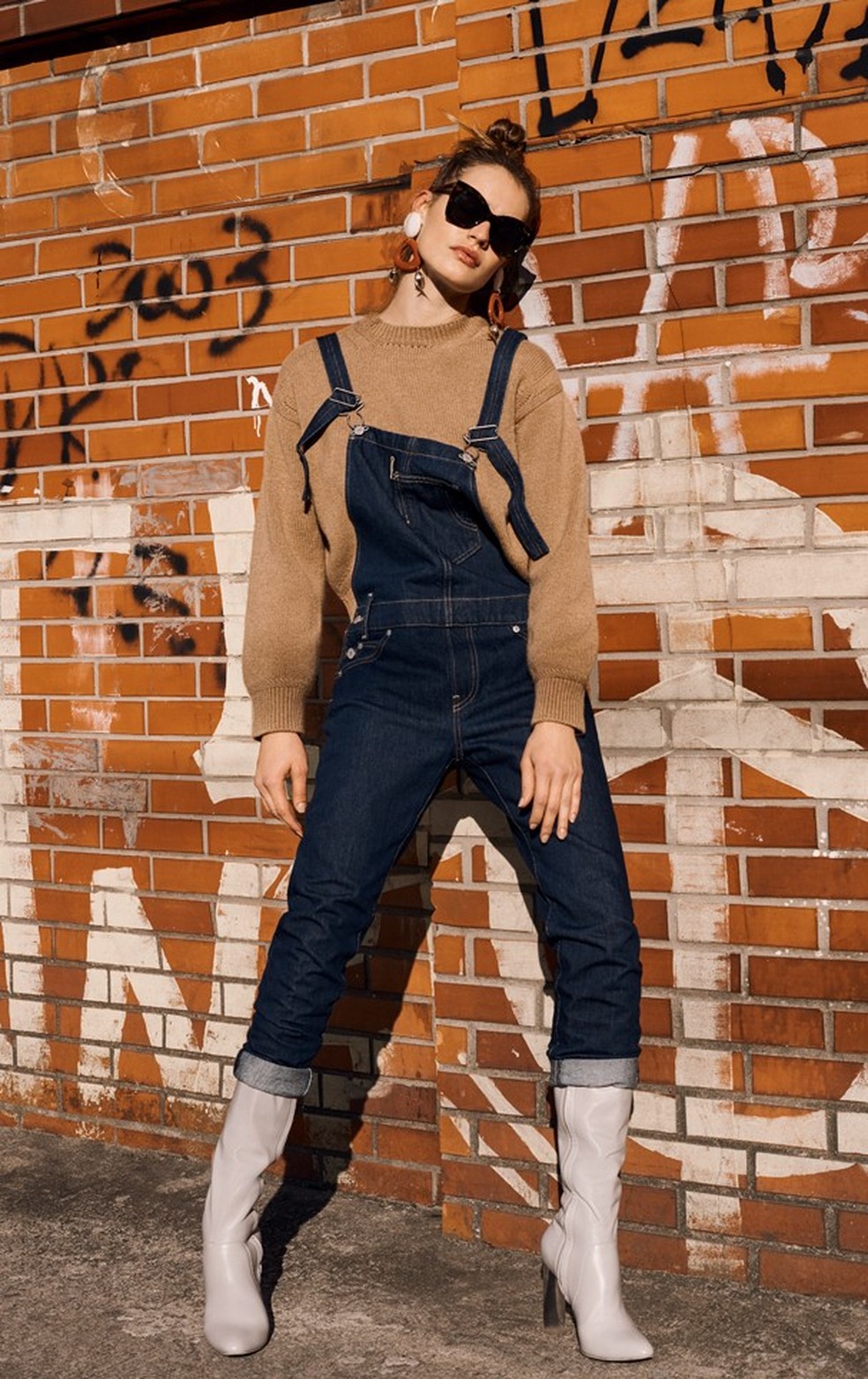 Macacao jeans hot sale e bota