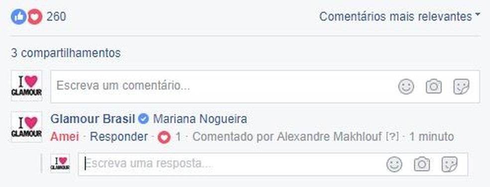 Facebook libera as reações também para comentários! (Foto: Reprodução) — Foto: Glamour