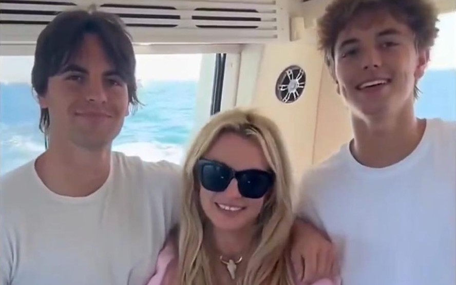 Britney Spears com os filhos