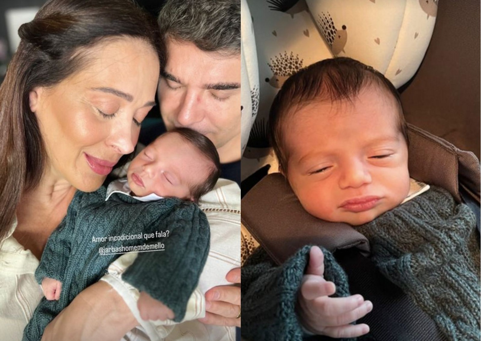 Claudia Raia com Jarbas e o pequeno Luca — Foto: Reprodução/Instagram