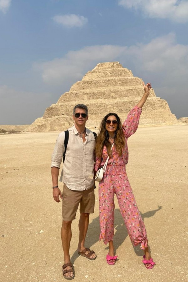 Marcio Garcia e Andrea Santa Rosa fazem passeio no Egito