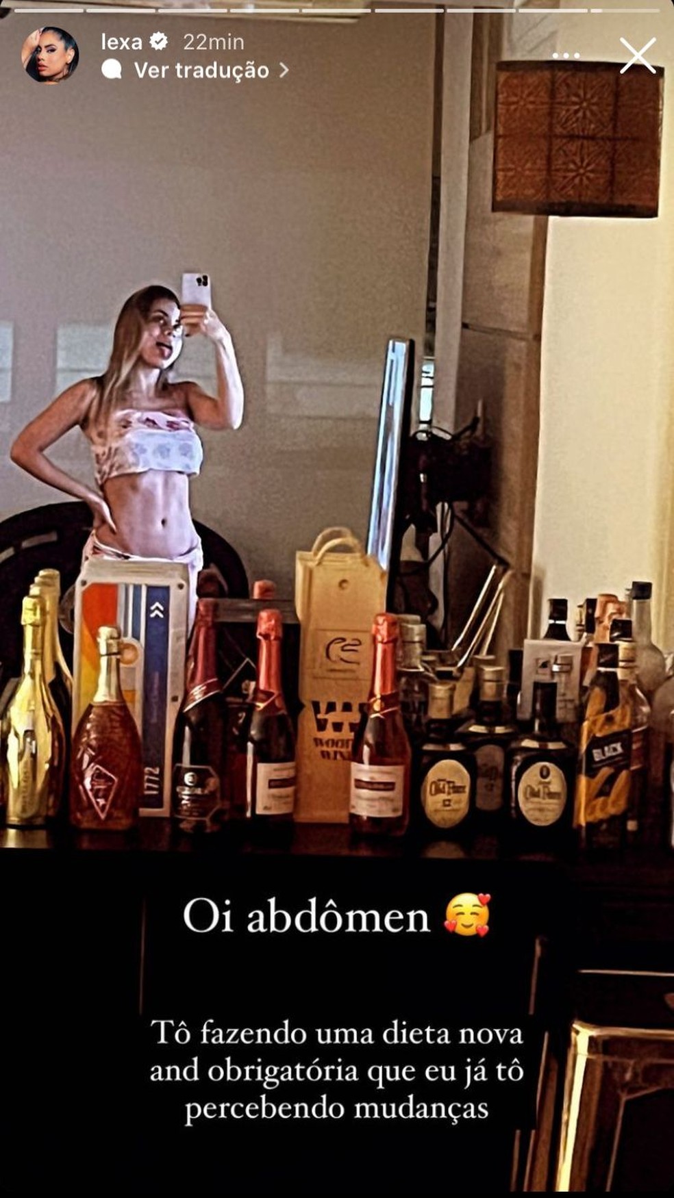Lexa mostra abdômen e fala de resultado de nova dieta: 'Percebendo ...