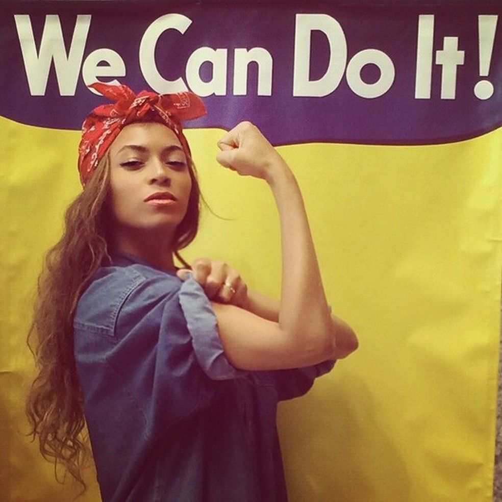 Beyoncé posa imitando propaganda de guerra dos anos 40, ícone do feminismo