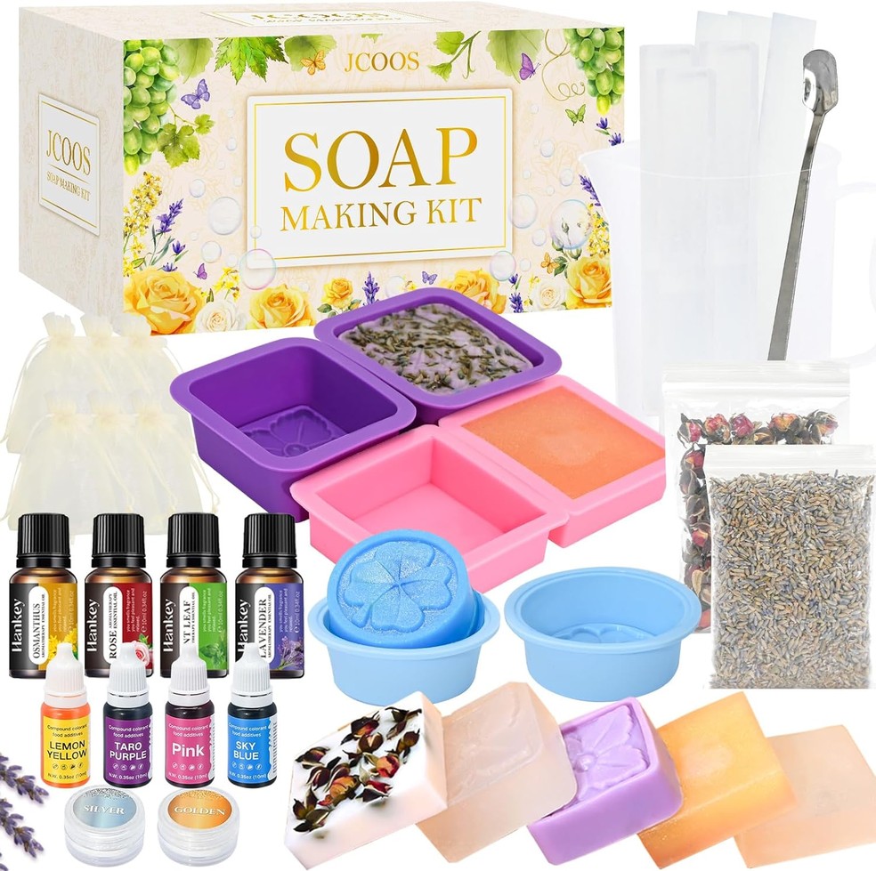 Kit de fabricação de sabonete — Foto: Divulgação
