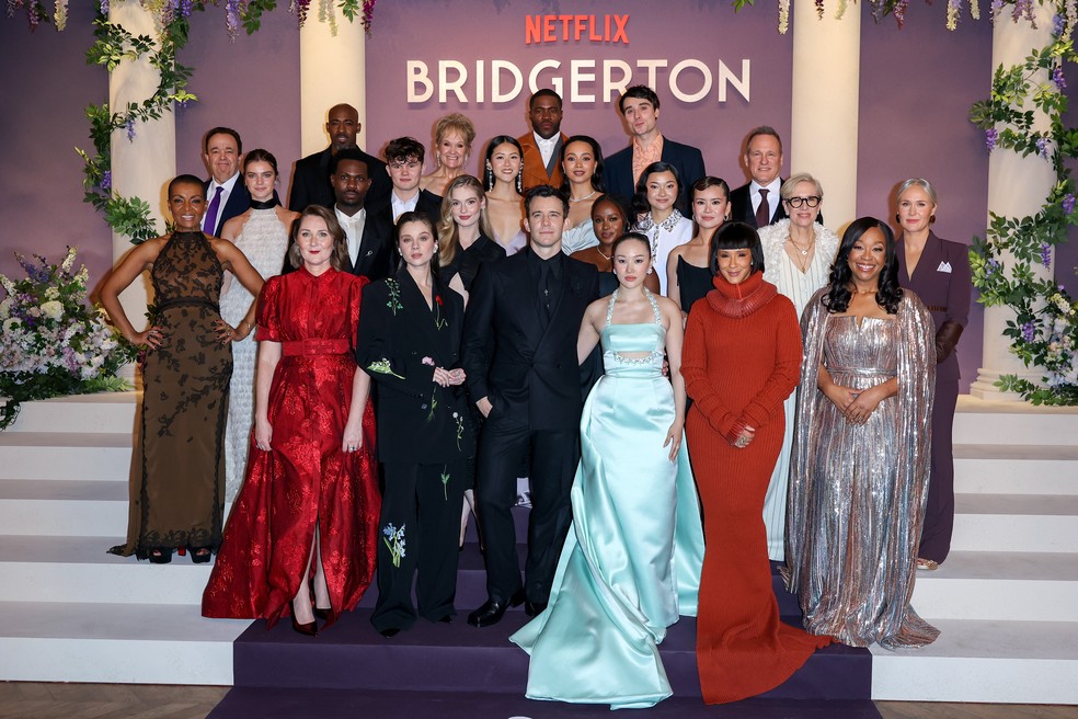 Premiere da nova temporada de "Bridgerton" — Foto: Getty Images