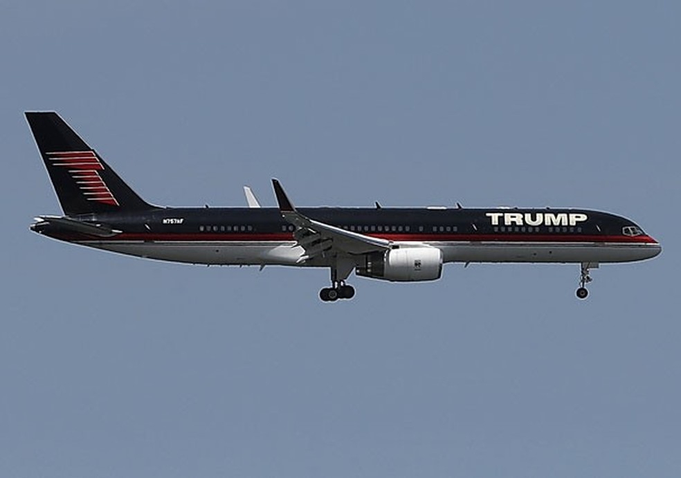Avião particular de Donald Trump (Foto: Reprodução) — Foto: Glamour