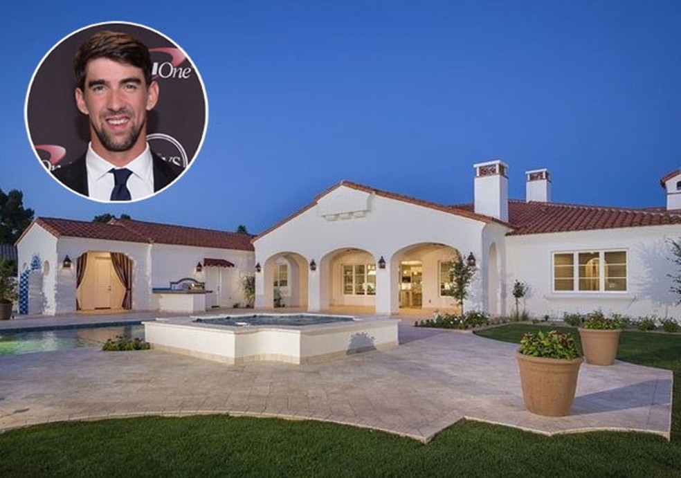 A nova mansão do atleta olímpico Michael Phelps, dono de 23 medalhas de ouro  (Foto: HighResMedia Divulgação / Getty Images) — Foto: Glamour
