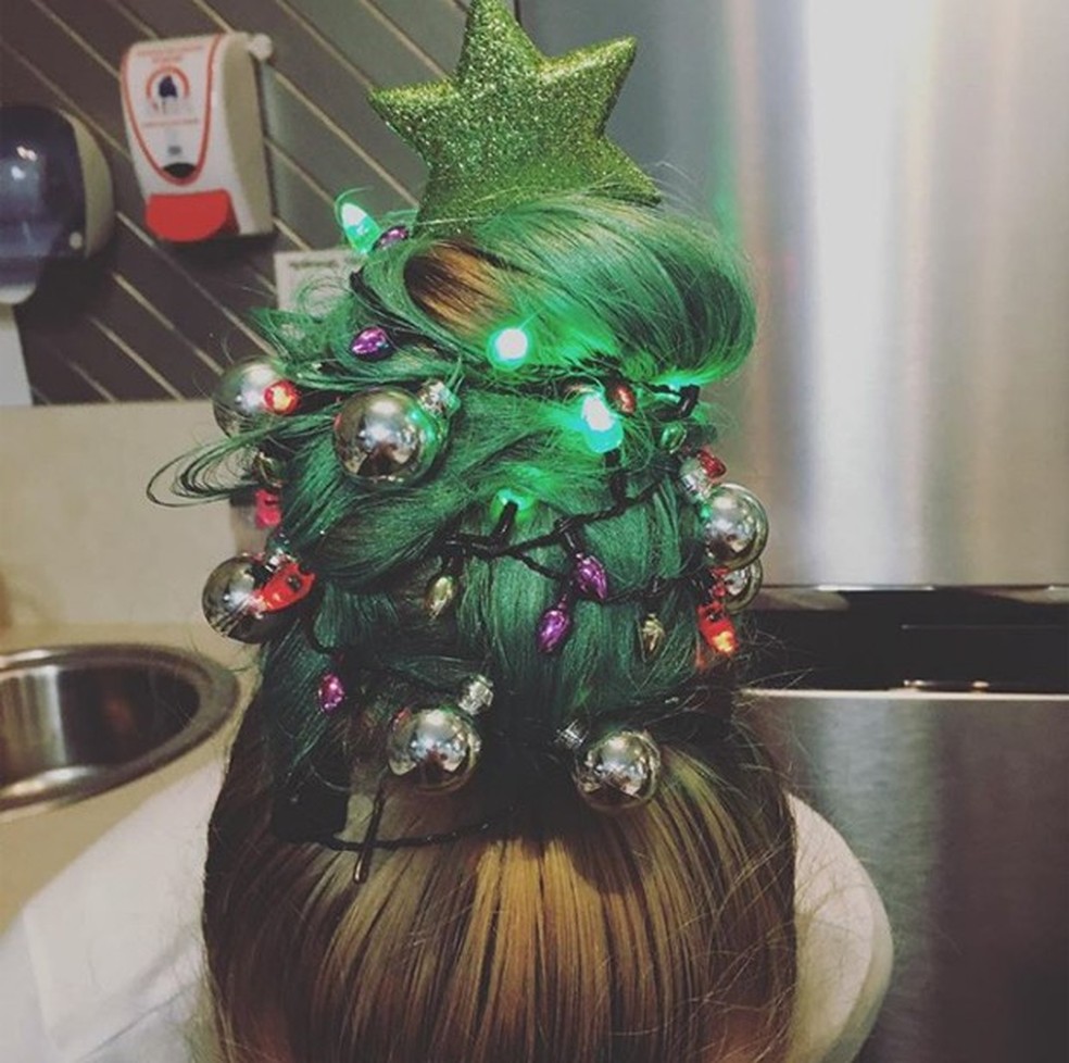 Cabelo árvore de Natal (Foto: Reprodução / Instagram @jayelissa) — Foto: Glamour