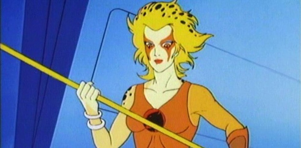 Mulher nos desenhos animados estilo pop-art dos anos 80-90