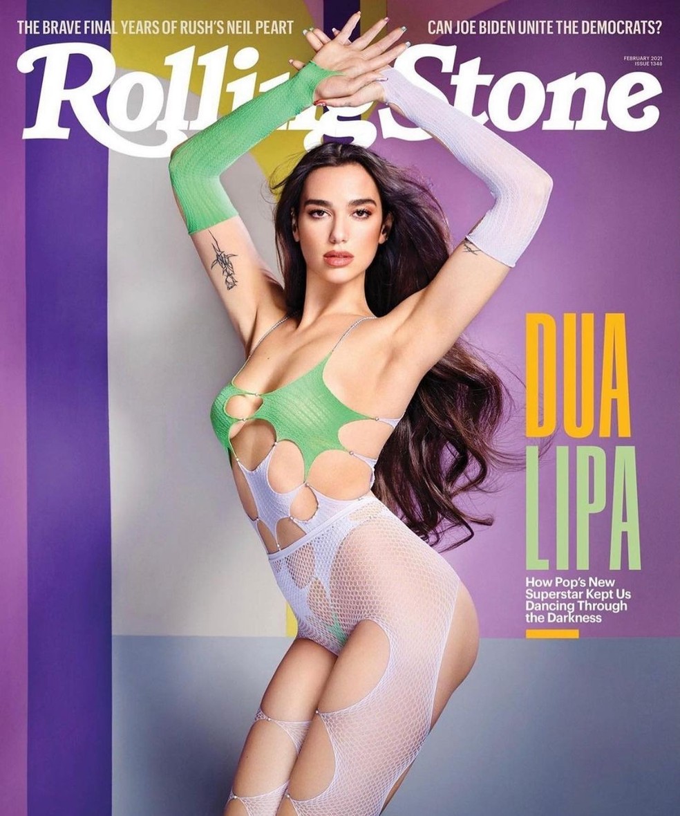 Dua Lipa na capa da revista Rolling Stones (Foto: Reprodução / Rolling Stones) — Foto: Glamour