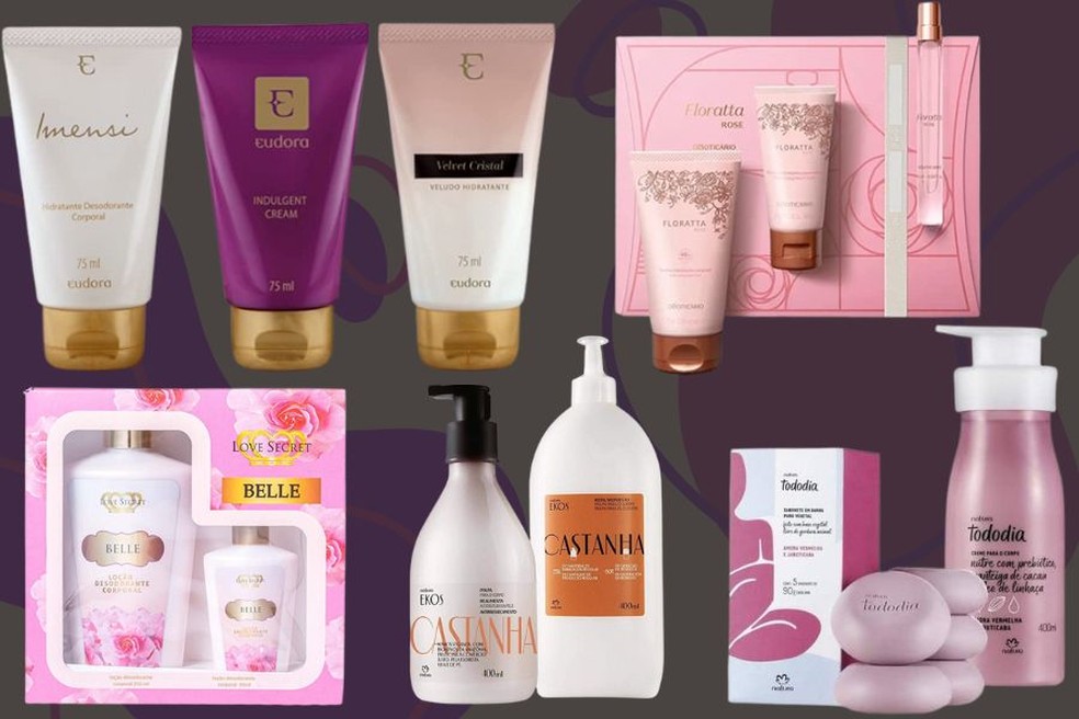 Kits loções corporais para o Dia das Mulheres — Foto: Glamour Brasil