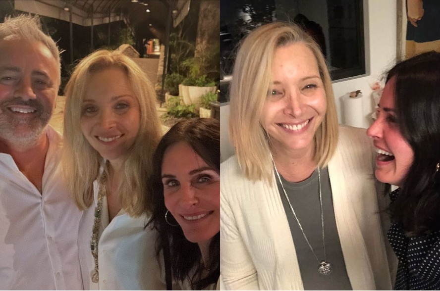 Courtney Cox mostra encontro com ex-colegas de Friends e web vai à loucura