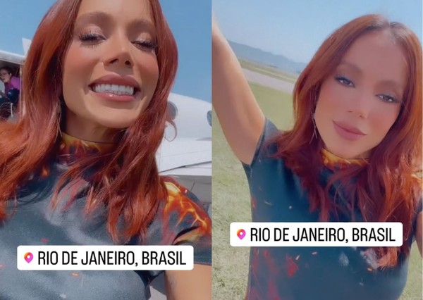 Anitta compartilha sua chegada ao Rio de Janeiro de jatinho