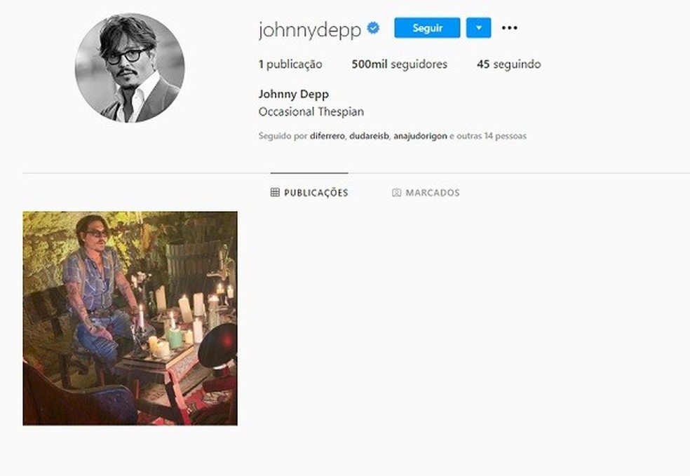 Johnny Depp (Foto: Instagram/Reprodução) — Foto: Glamour