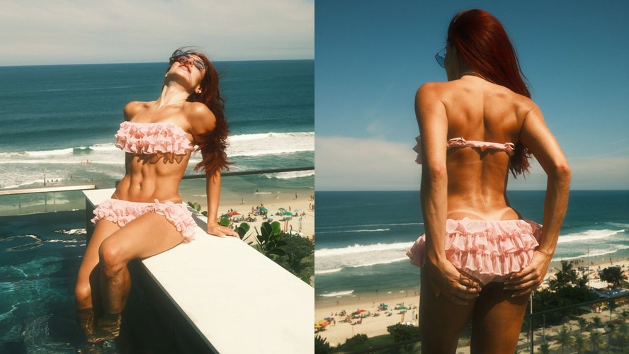 Gkay aposta em biquíni diferentão e renova bronzeado na praia