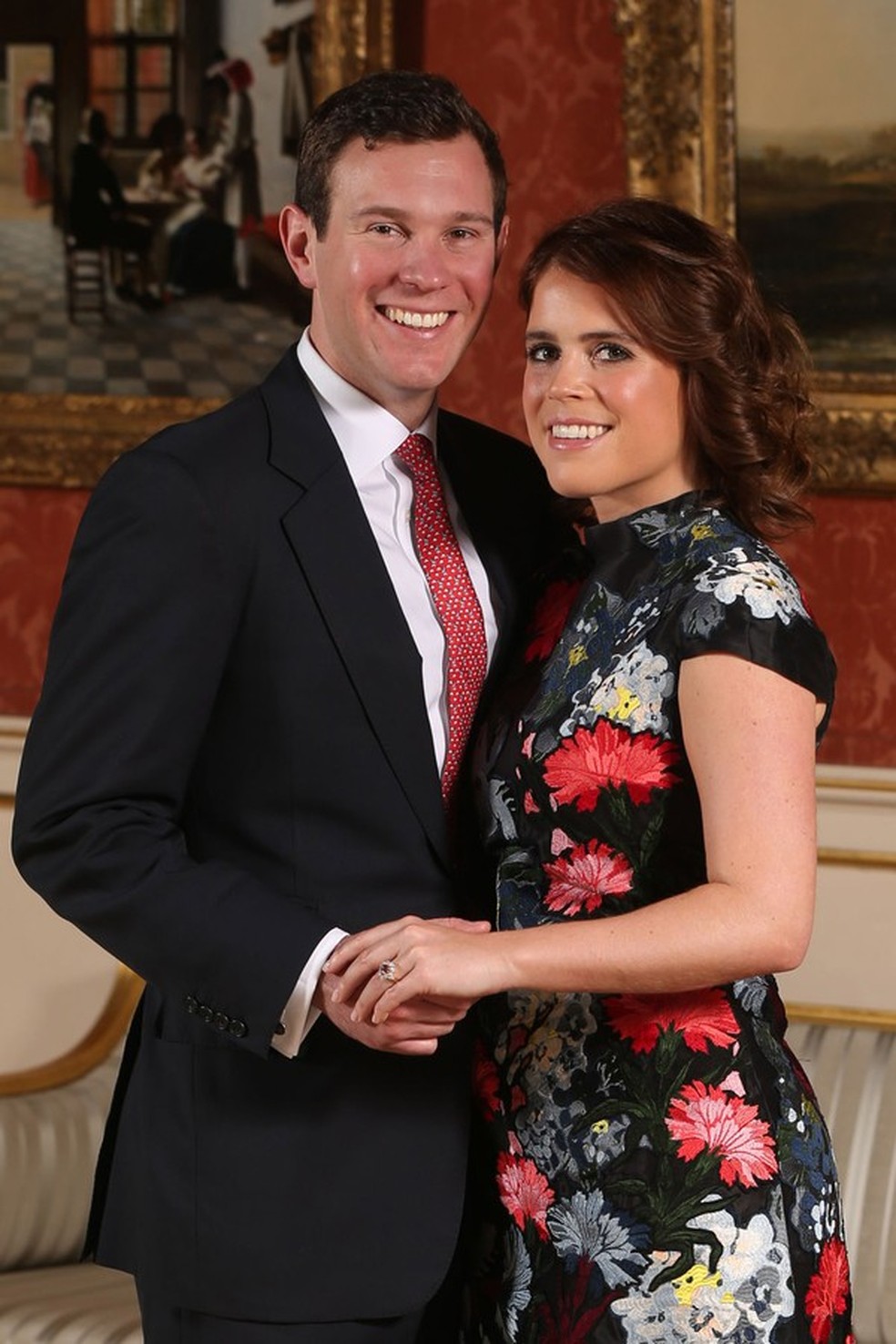 A foto oficial de noivado da princesa Eugenie e de Jack Brooksbank (Foto: Getty Images) — Foto: Glamour